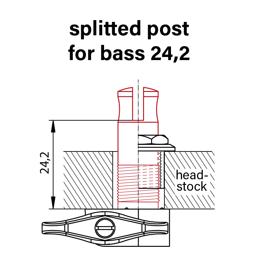 splitted post for bass 24,2