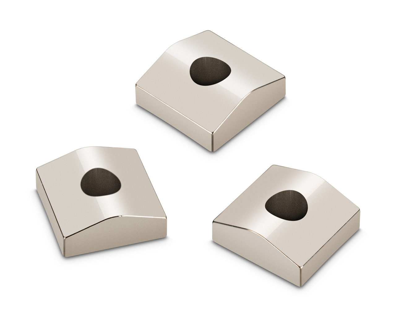 1 set of 3 nut clamping blocks for locking nuts 6-strings 1 set of 3 nut clamping blocks for locking nuts 6-strings